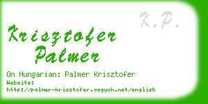 krisztofer palmer business card